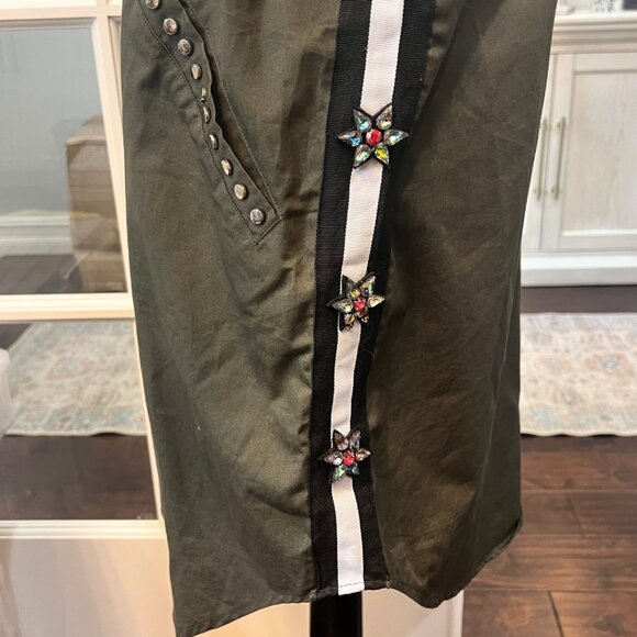 Q Design Lab Army Green Oversized Statement Jacket Coat XS - Picture 5 of 12